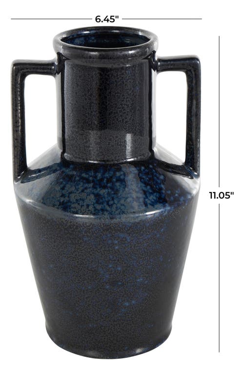 VIVIAN LUNE HOME VIVIAN LUNE HOME DARK BLUE CERAMIC VASE