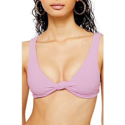 Topshop Velour Bikini Top, US (fits like 2-4) - Purple