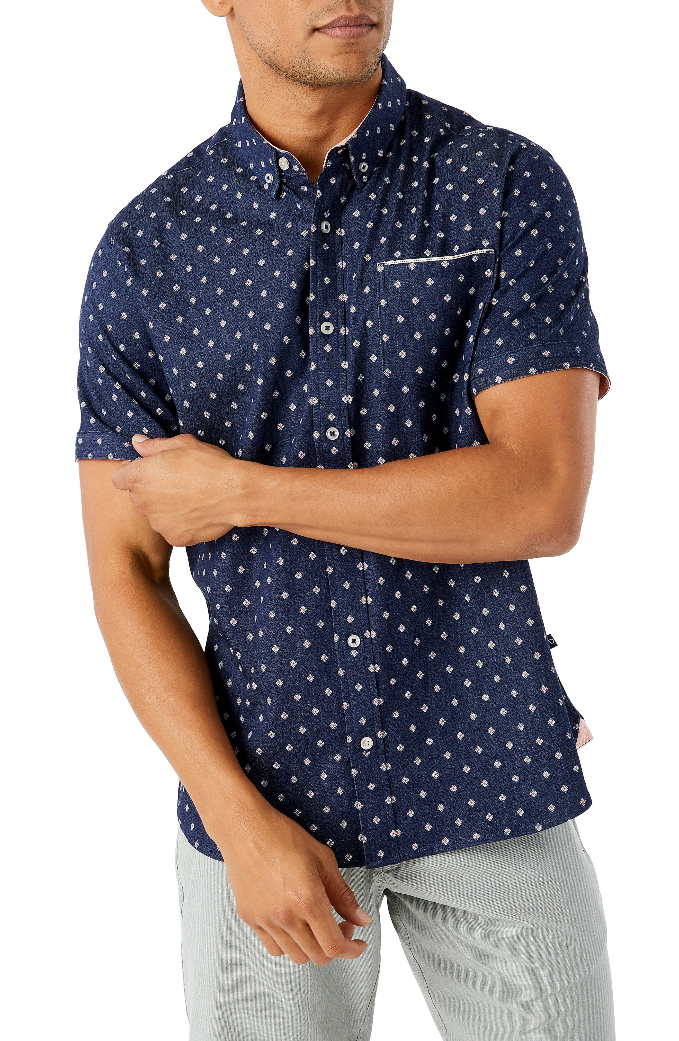 7 diamonds floral shirt