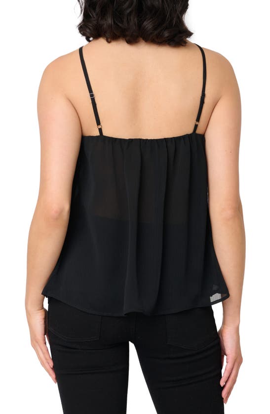 Shop Gibsonlook Halter Neck Chiffon Tank Top In Black