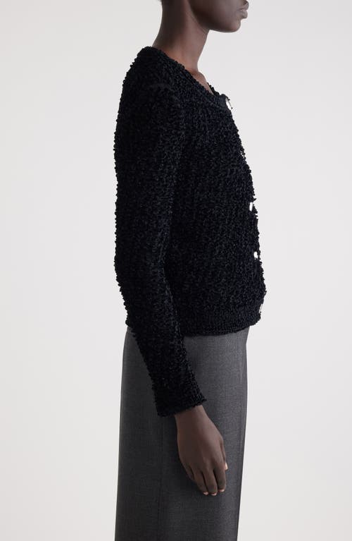 Shop Givenchy Wool Blend Bouclé Cardigan In Black