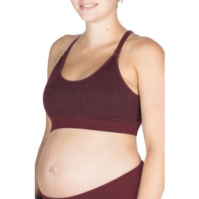 Modern Eternity Seamless Nursing Sports Bra, Burgundy
