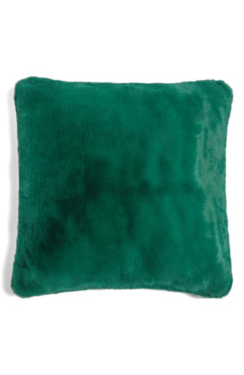 Apparis Brenn Faux Fur Accent Pillow Cover in Verdant Green