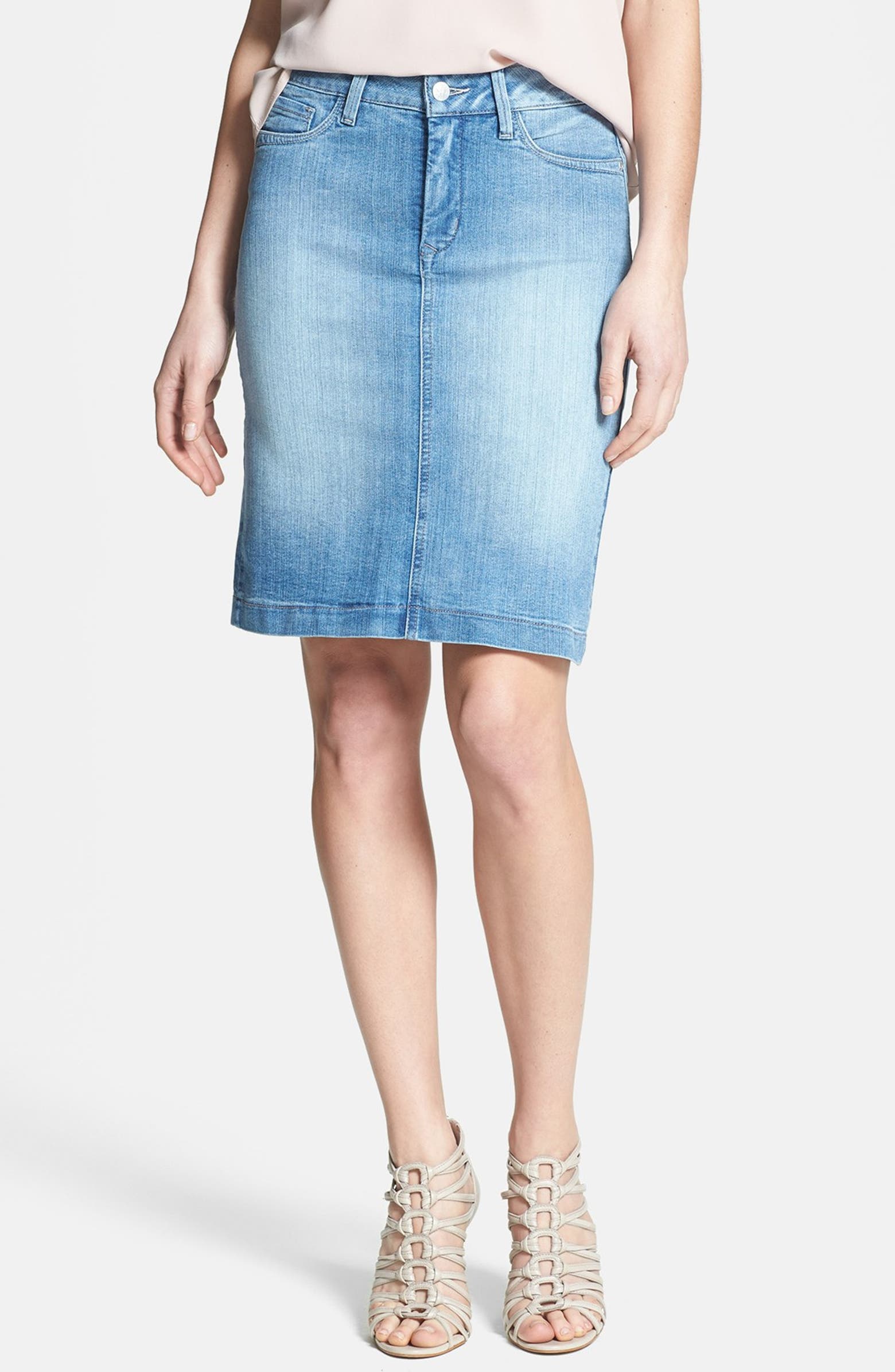 NYDJ 'Rebecca' Stretch Denim Skirt (Palos Verde) (Petite) | Nordstrom