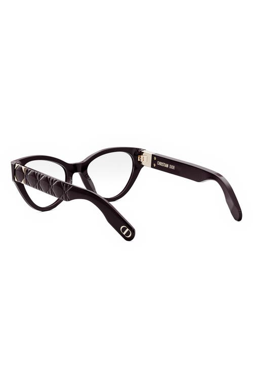 Shop Dior Lady 95.22 O B1i 52mm Cat Eye Optical Glasses In Shiny Bordeaux