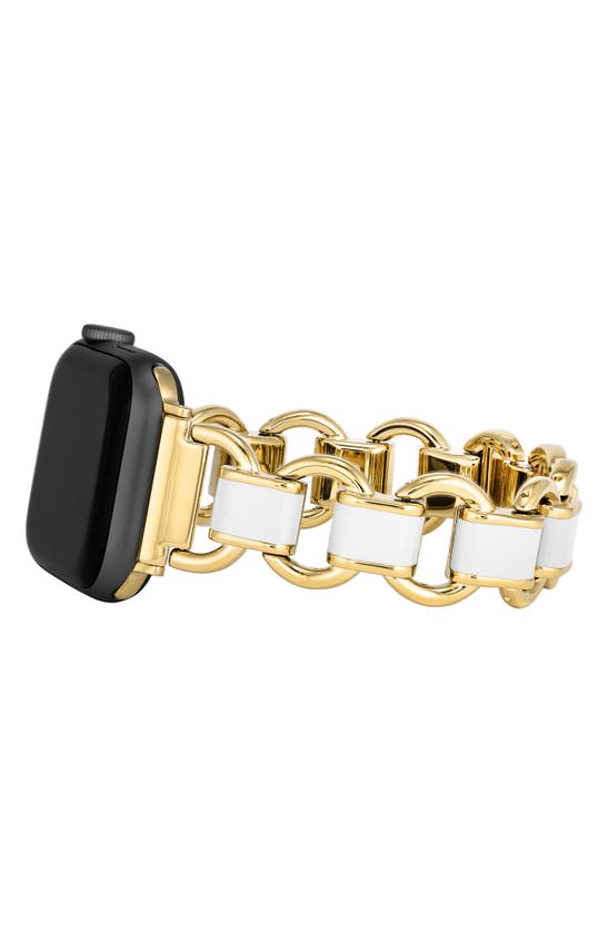 Shop Anne Klein Enamel Link Apple Watch® Watchband In White