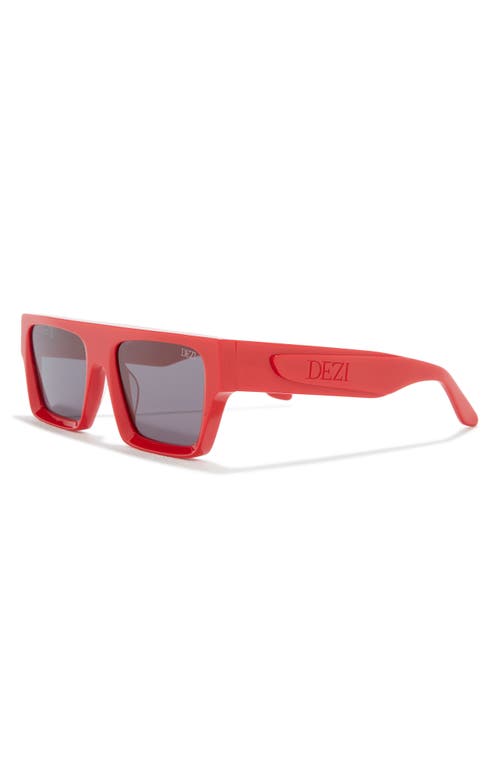 Shop Dezi Slick 55mm Shield Sunglasses In Slick Cherry/dark Smoke