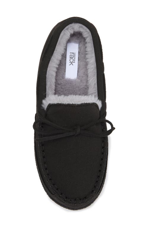 Nordstrom Rack Dutton Faux Shearling Indoor/outdoor Slipper In Black