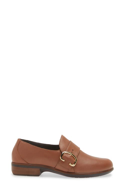Naot Viscol Monk Strap Loafer In Caramel Leather