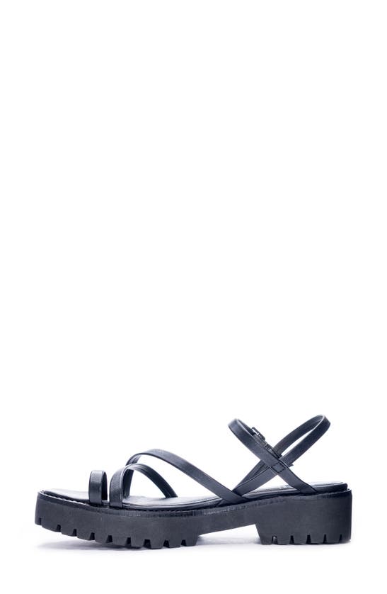 Shop Dirty Laundry Rhoni Strappy Sandal In Black Faux Leather