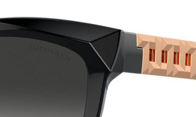 Shop Tiffany & Co 53mm Gradient Cat Eye Sunglasses In Black