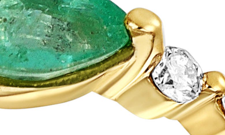 Shop Bony Levy El Mar 18k Gold Diamond & Emerald Stacking Ring In 18k Yellow Gold