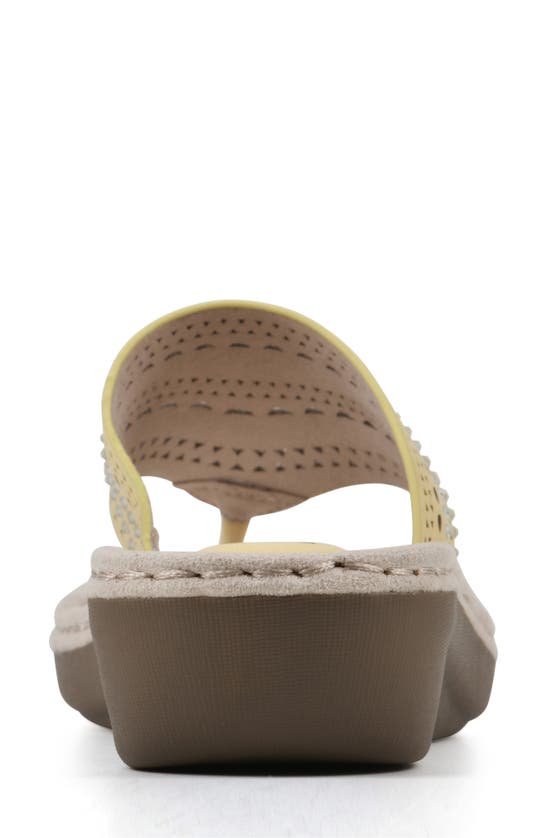 Cliffs By White Mountain Candyce Wedge Sandal In Yellow/ Nubuck