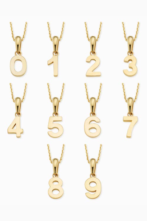 Oradina 14k Gold My Number Pendant Necklace In Number 8