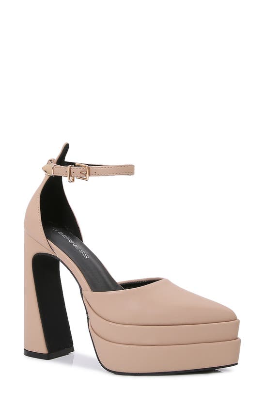 Berness Shiloh Platform Pump In Beige