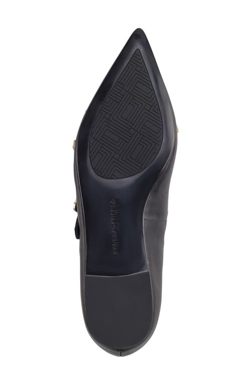 Karl Lagerfeld Paris Veyda Pointed Toe Mary Jane Flat In Black