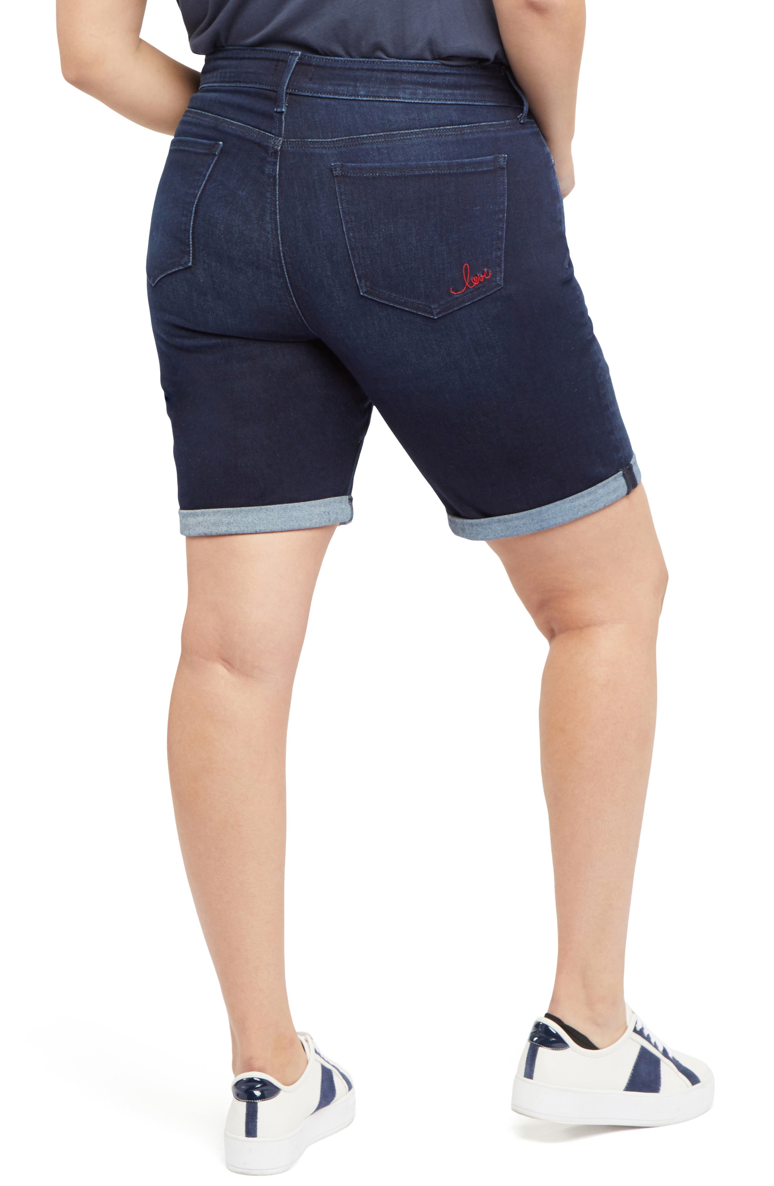 NYDJ Ella Roll Cuff Denim Shorts 