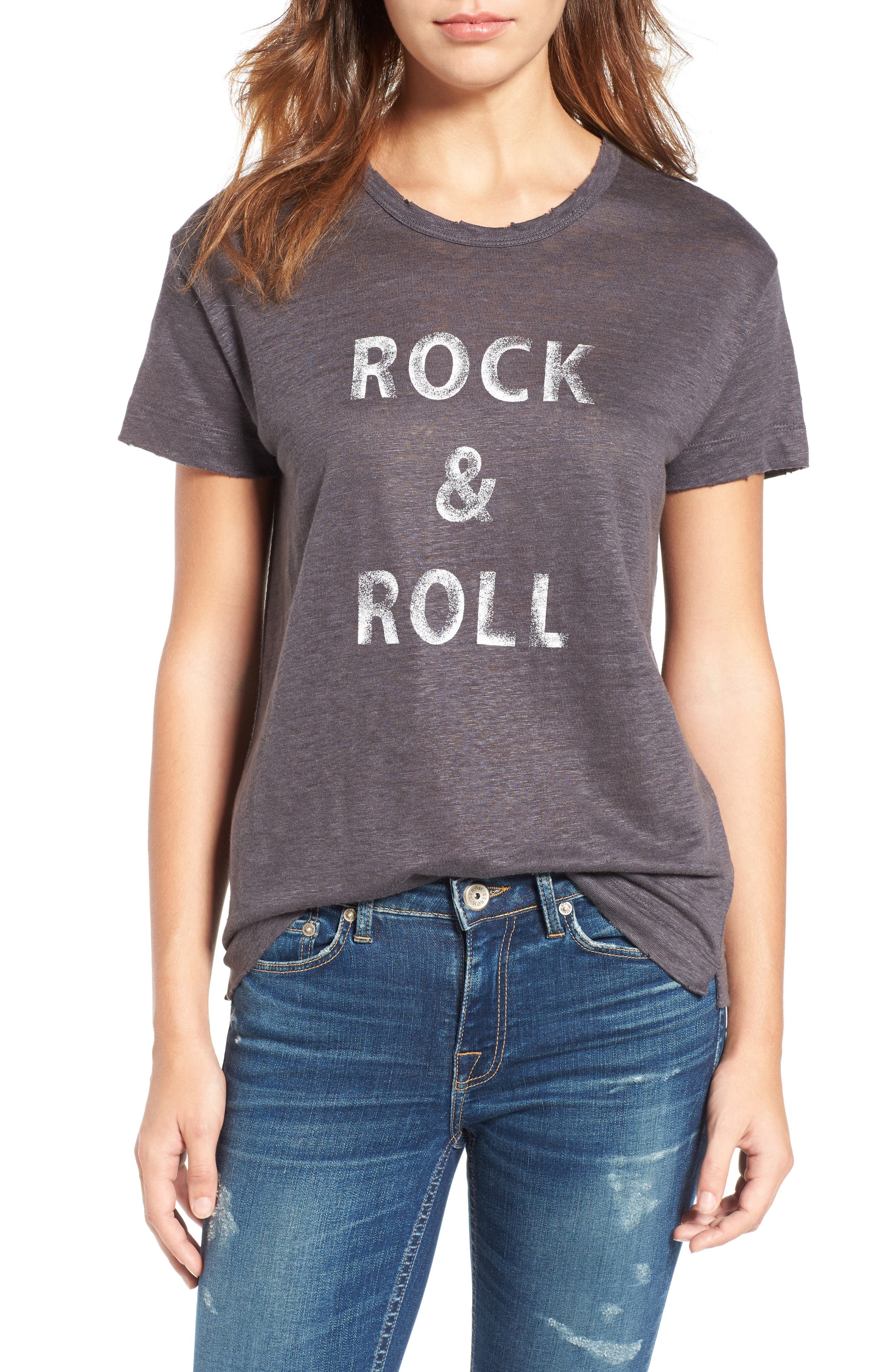 Zadig & Voltaire Rock & Roll Linen Tee Nordstrom