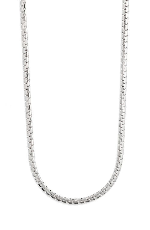 Shop Nordstrom Flattened Box Chain Necklace In Rhodium