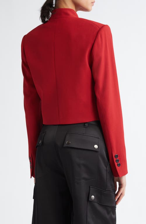 Maria Mcmanus Crop Blazer In Hunting Red