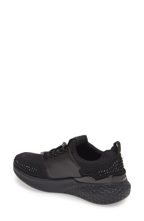 Shop Ara Midland Sneaker In Black Suede/hydro T-stretch