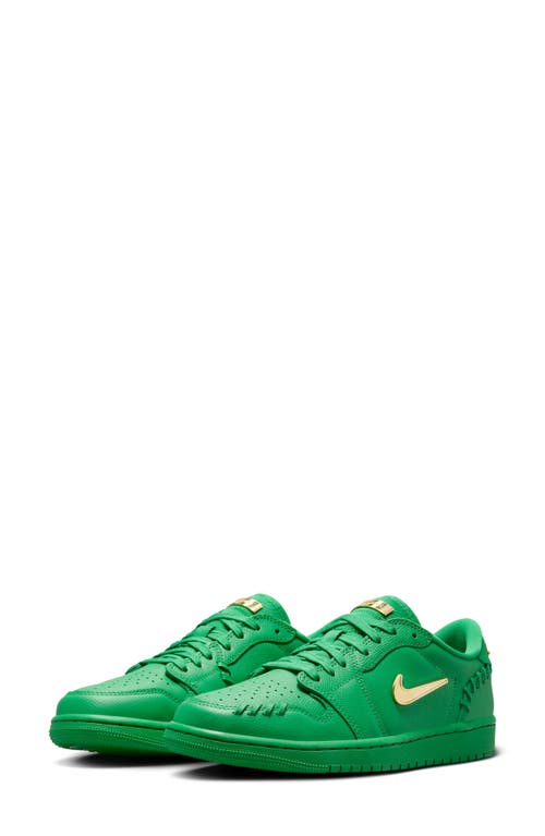Jordan Air 1 Low Method Of Make Sneaker In Lucky Green/metallic Gold