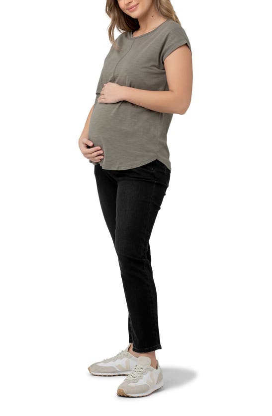 Shop Ripe Maternity Richie Nursing Shirt In Moss
