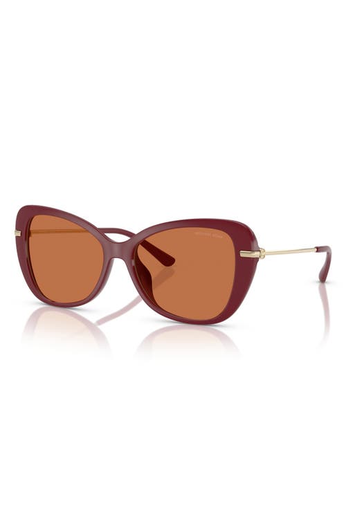 Michael Kors 56mm Butterfly Sunglasses In Red
