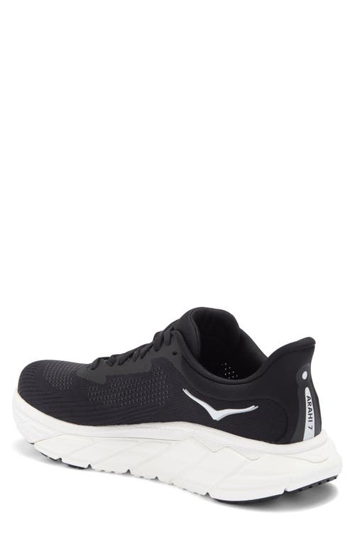 Shop Hoka Arahi 7 Running Shoe In Black/white
