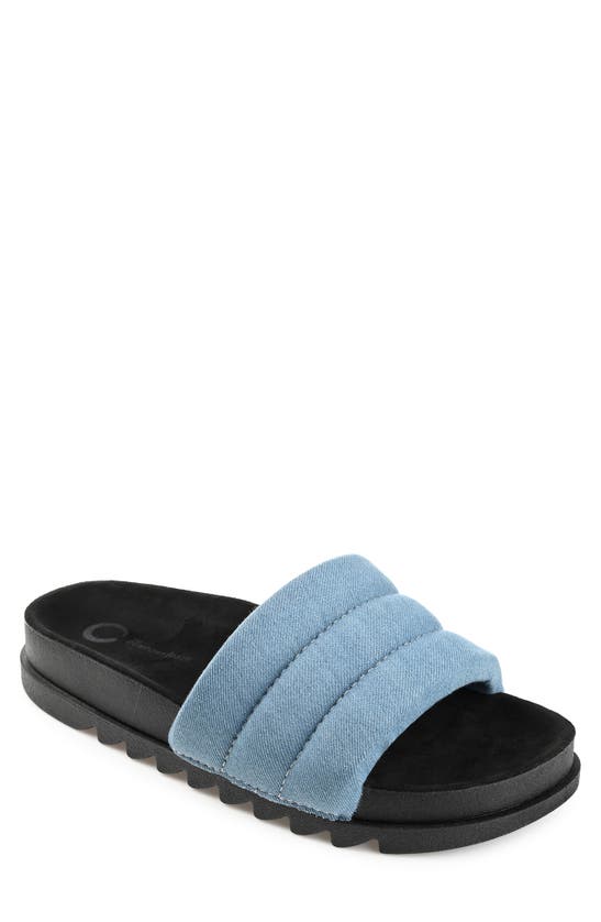 Journee Collection Womens Lazro Slide Sandals In Blue