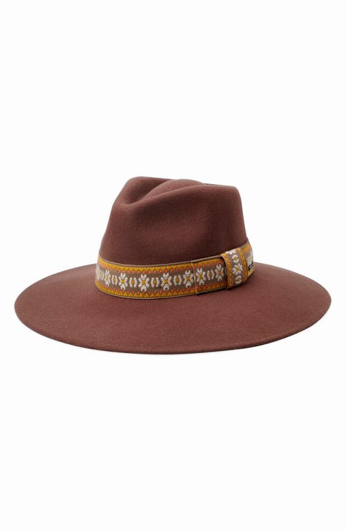 Shop Brixton Joanna Felted Wool Hat In Bison/multi