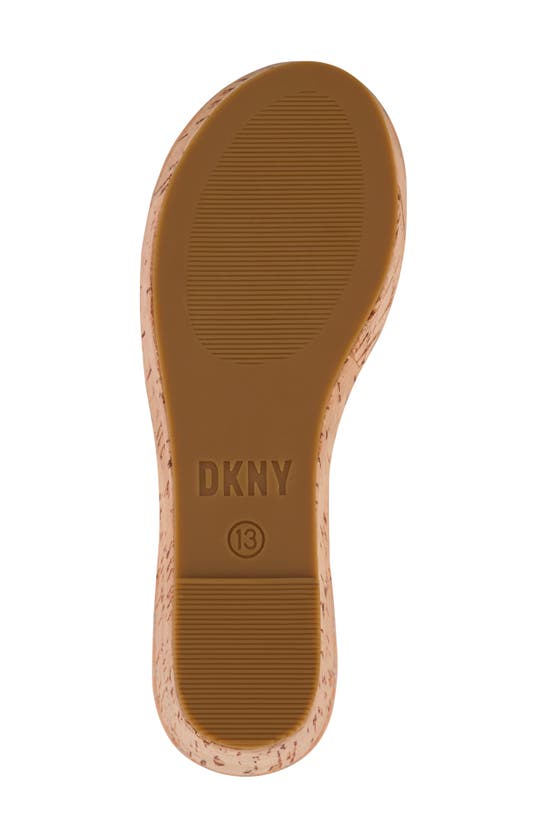 Shop Dkny Kids' Amber Lynn Platform Wedge Sandal In Rose Gold