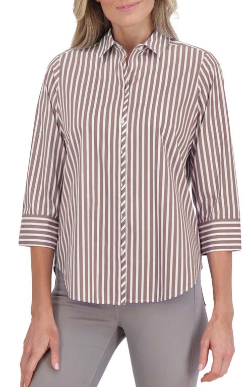 Foxcroft Charlie Stripe Button-Up Shirt at Nordstrom,