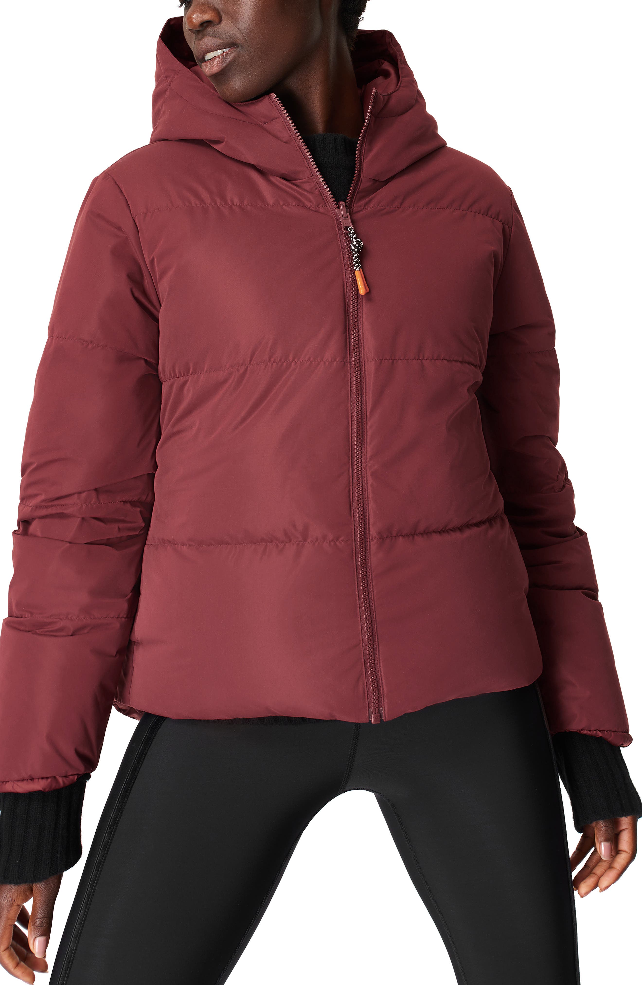 Sweaty Betty Switch Reversible Down Puffer Jacket In Fig Red | ModeSens