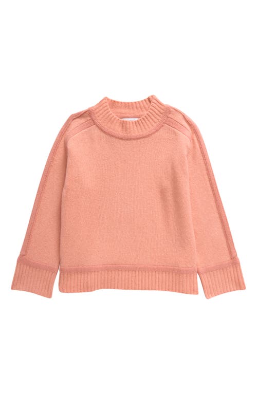 Reiss Kids' Geo Jr. Mock Neck Sweater In Pink