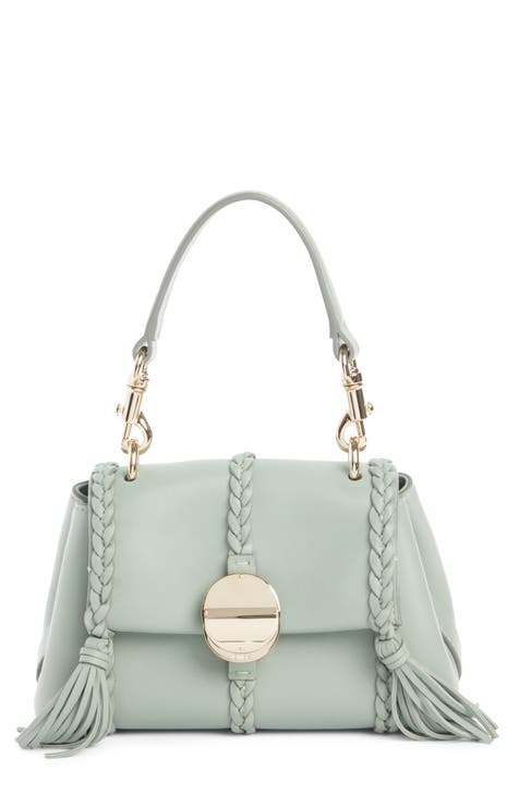 Baguette Chain Midi  Bags, Grey leather bags, Blue leather bag