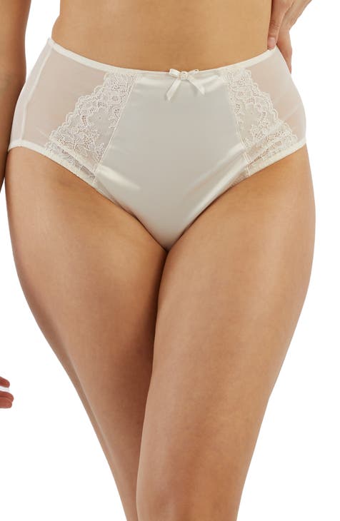 Women Sexy Shapewear Lace High Waisted Underwear Embroidered Mesh Sheer  Panties Plus Size Womens Underwear Lace Beige at  Women's Clothing  store