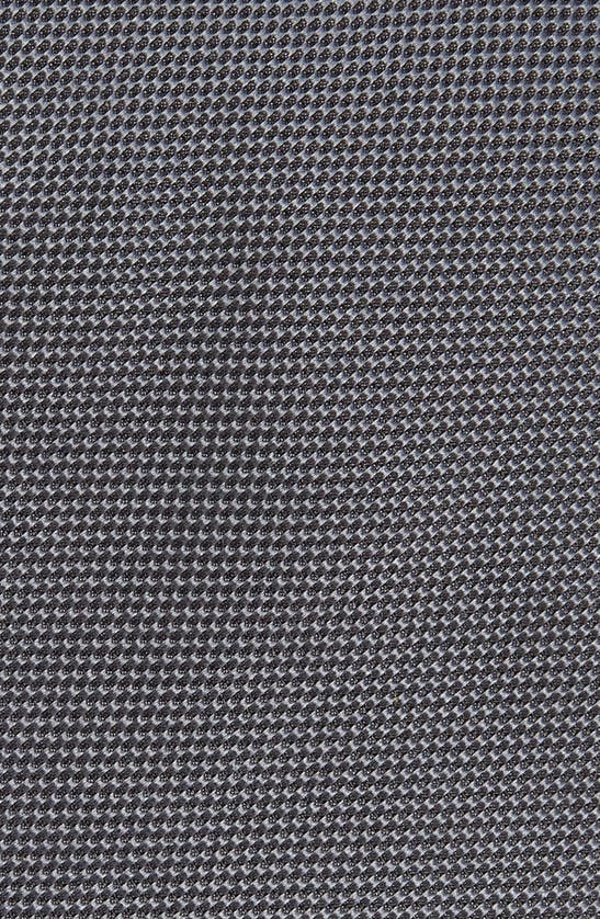 Shop Hugo Boss Boss Solid Black Silk Tie In Charcoal Grey