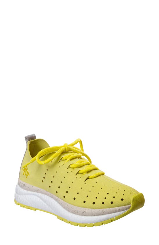 Otbt Alstead Perforated Sneaker In Yellow