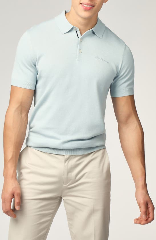 Ben Sherman Signature Polo Sweater In Pale Blue