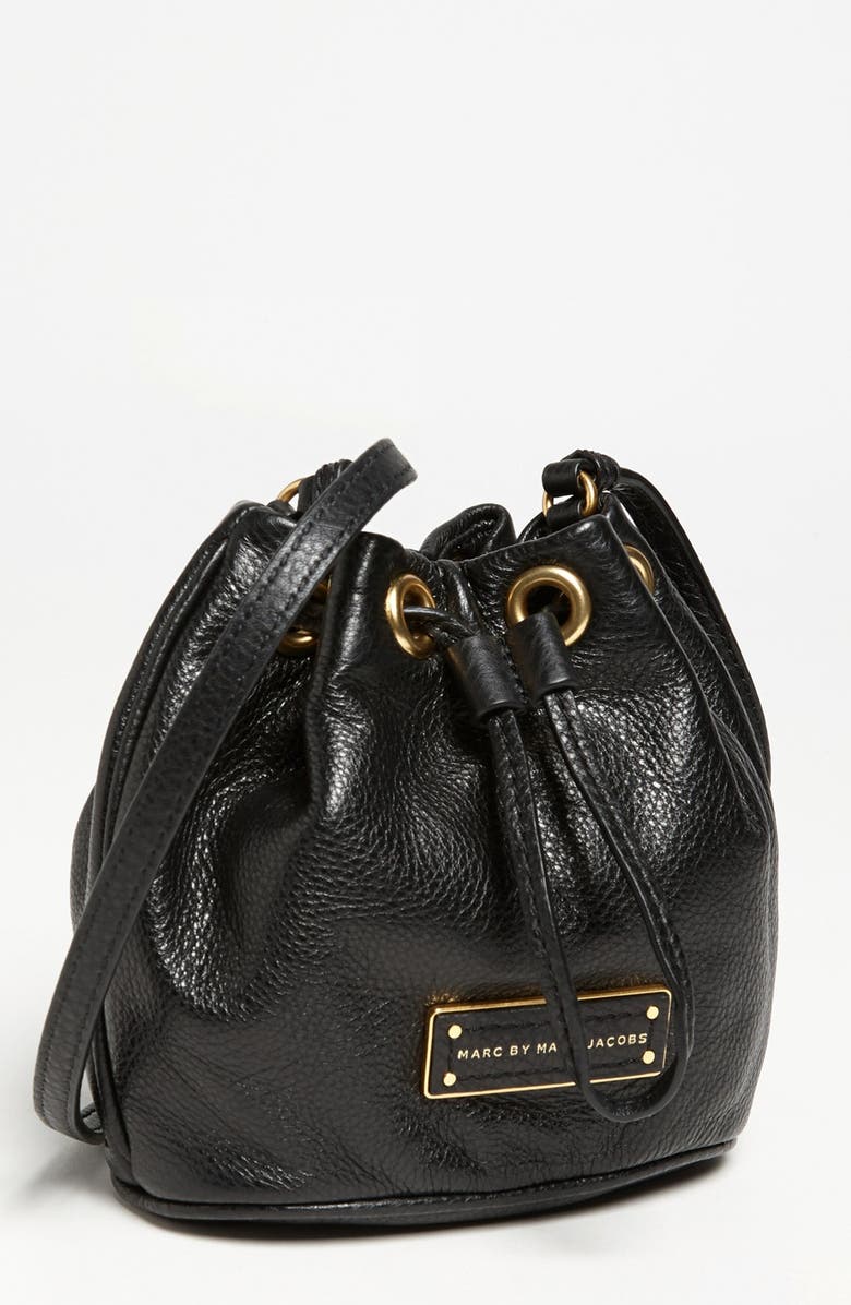 Marc Jacobs MARC BY MARC JACOBS 'Too Hot to Handle - Mini' Leather Drawstring Crossbody Bag, Main, color, 