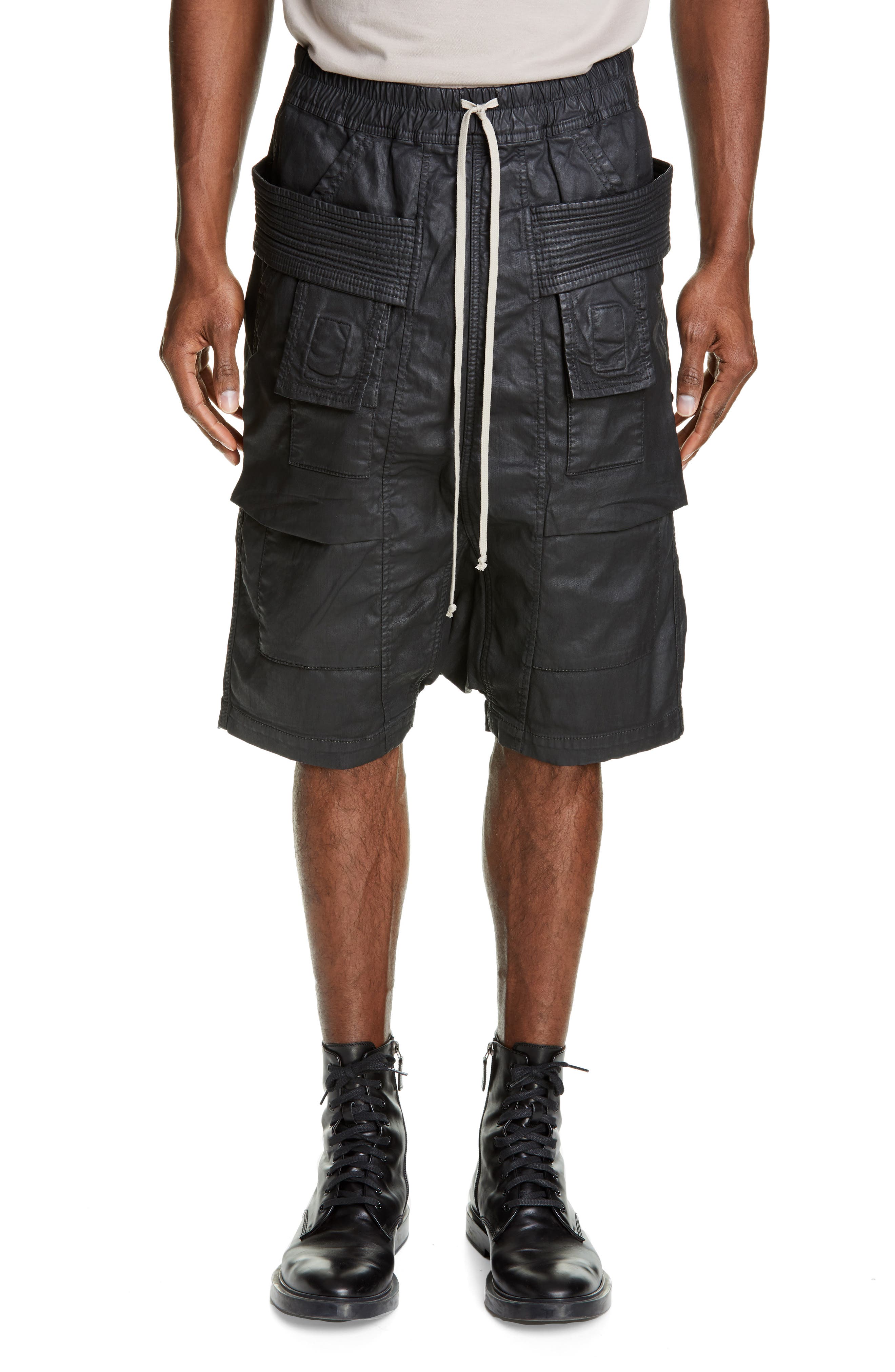 rick owens creatch cargo shorts