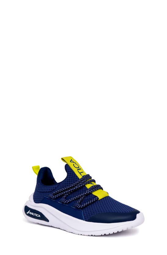 Nautica Little And Big Boys Swimm Athletic Sneakers In Cobalt/ Lime