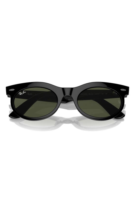 Shop Ray Ban Ray-ban Wayfarer 53mm Oval Sunglasses In Black