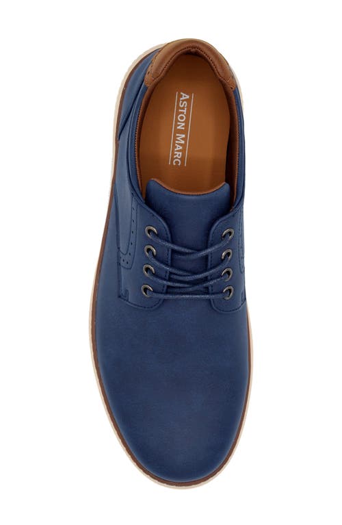 Aston Marc Anson Mens Lace-up Faux Leather Casual And Fashion Sneakers In Navy