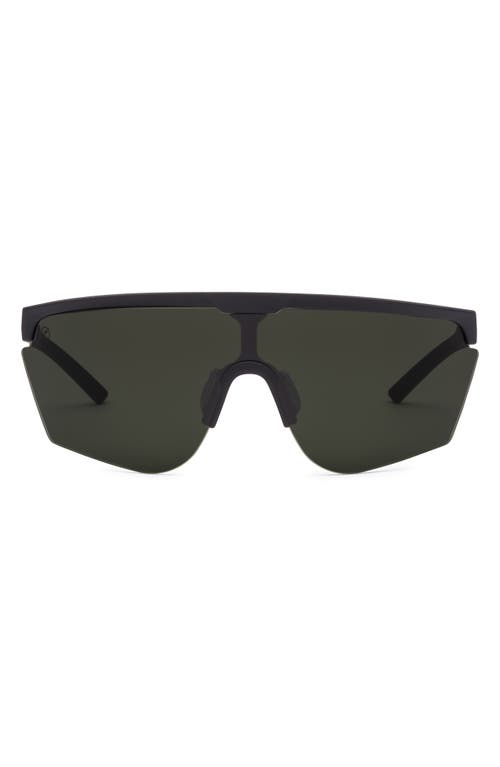 Electric Cove Polarized Shield Sunglasses in Matte Black/Grey Polar