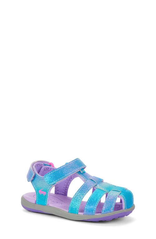 See Kai Run Paley II Water Friendly Fisherman Sandal Blue/Lavender at Nordstrom, M