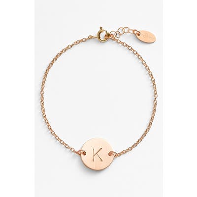 Nashelle 14K-Gold Fill Initial Disc Bracelet