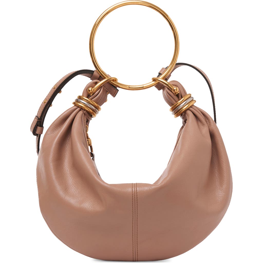 Chloé Small Bracelet Hobo Bag In Woodrose