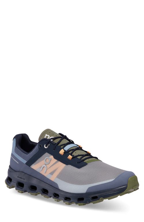 On Cloudvista Trail Running Shoe In Midnight/olive